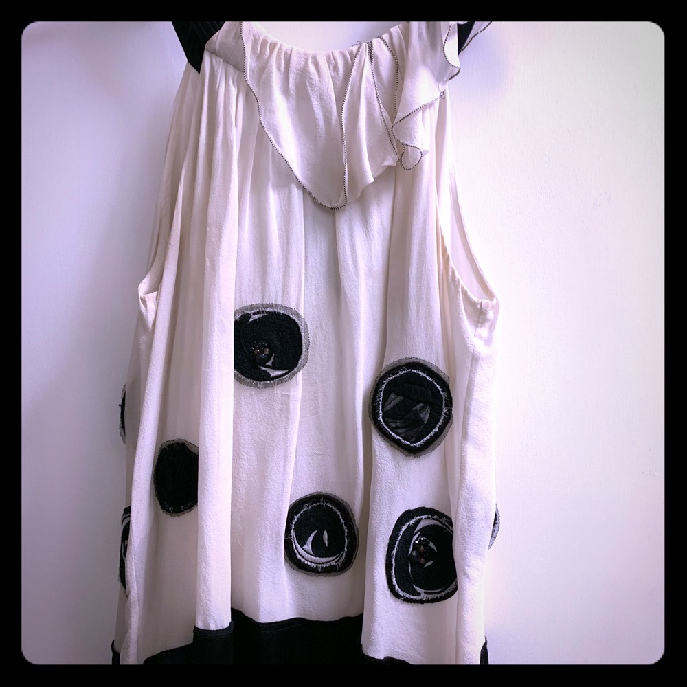 Silk blouse with embroidery